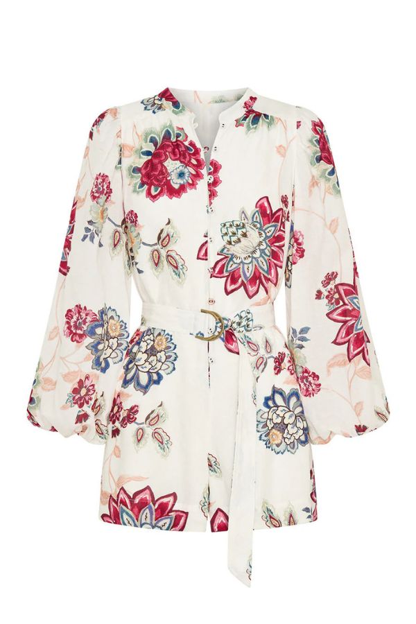 Eleganter Leinen-Cardigan-Shirt-Strampler mit Schnürung