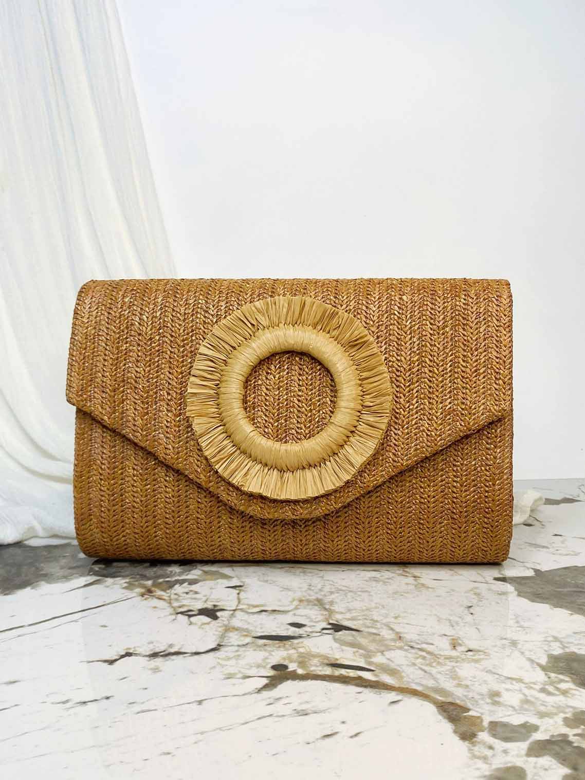 Sac enveloppe tissé style vacances