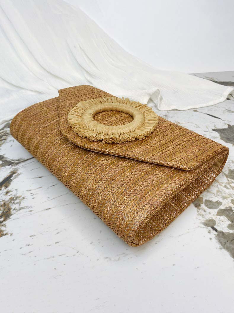 Sac enveloppe tissé style vacances