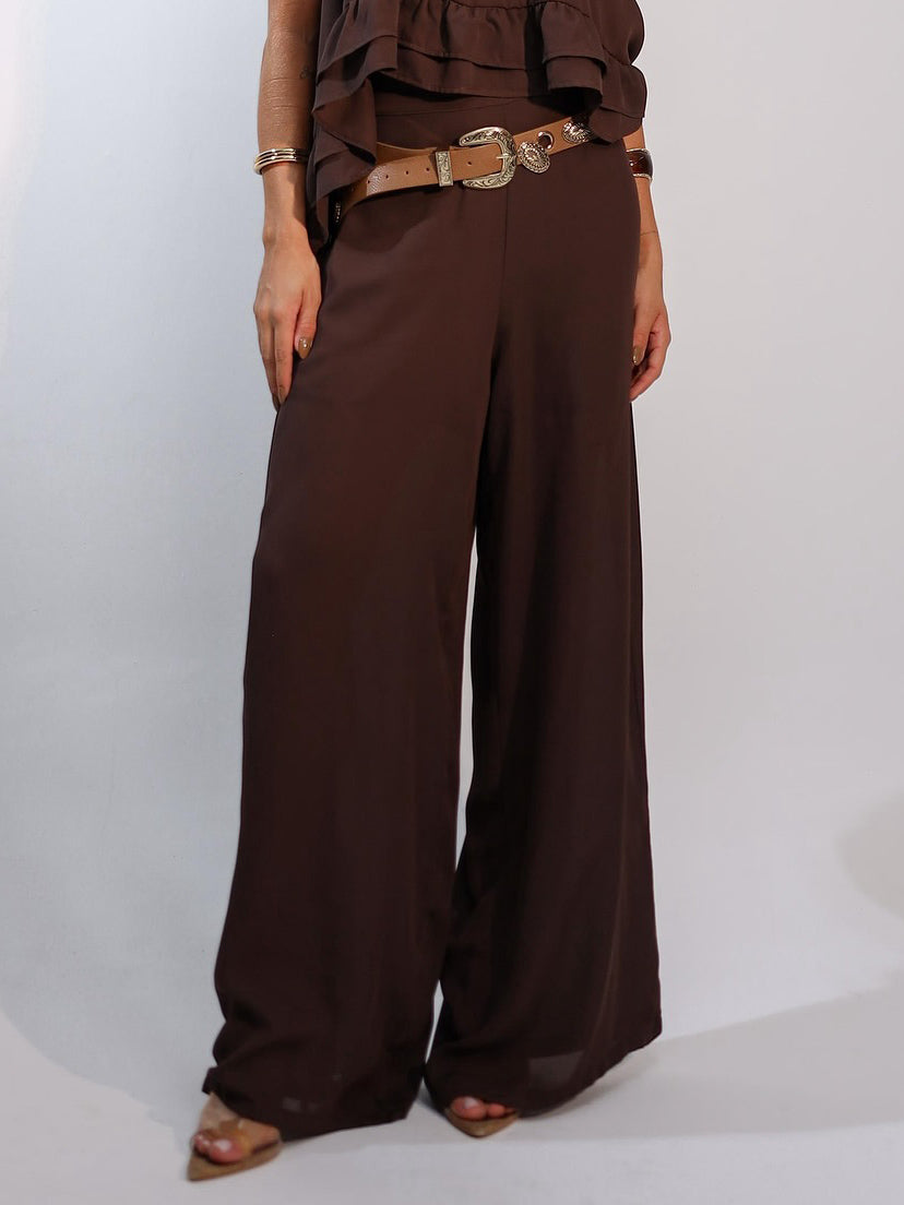Vielseitige, elastische, lockere Hose mit weitem Bein