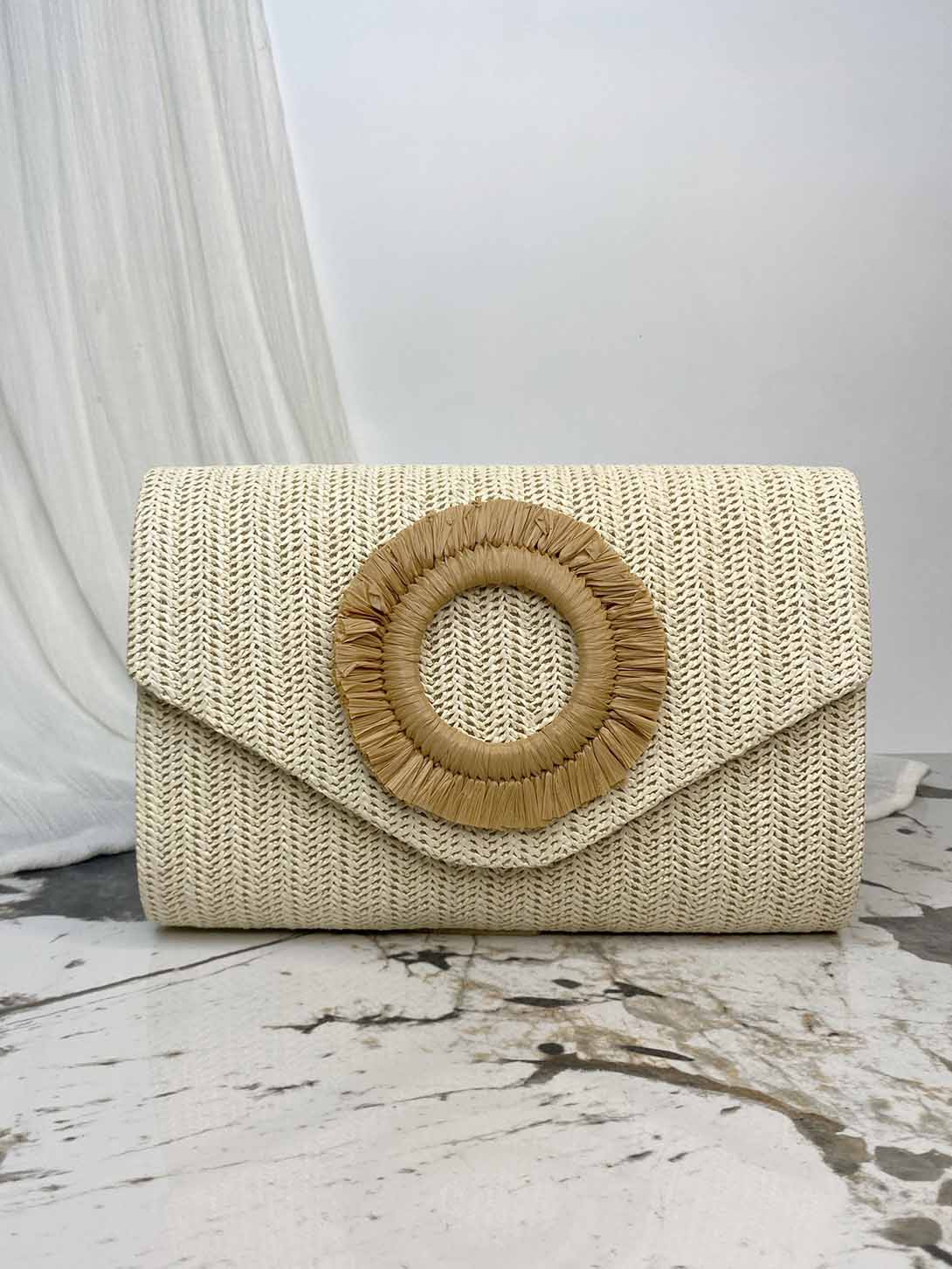 Sac enveloppe tissé style vacances
