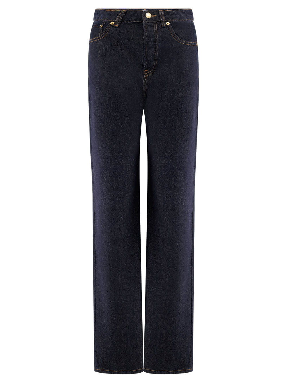 Moderne, verspielte, einzigartige Jeans mit hoher Taille und gerader Passform