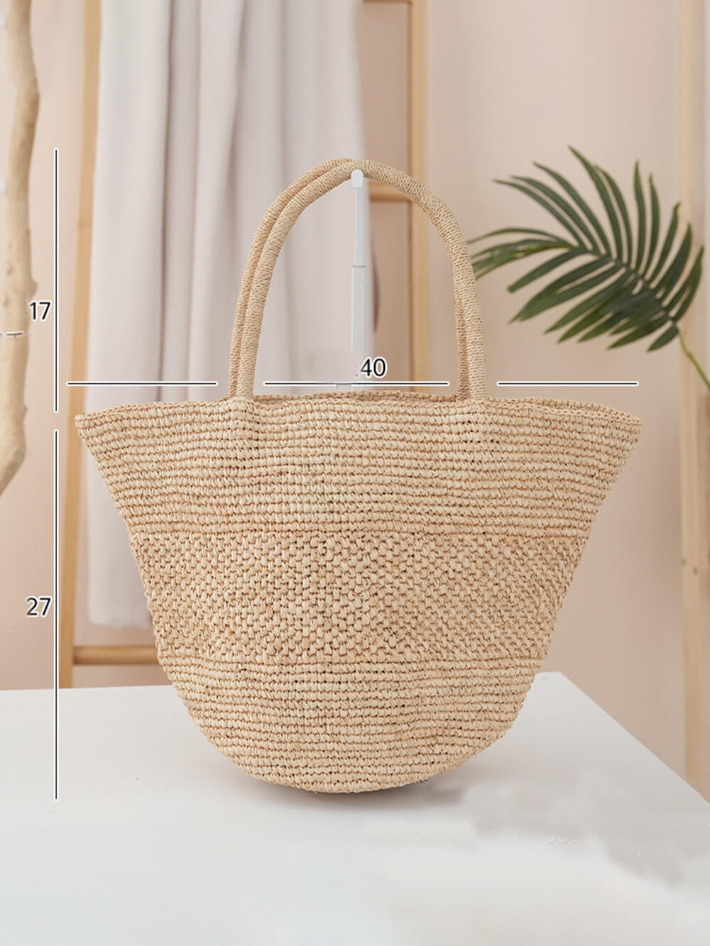 Sacs en paille crochetés à la main en raphia de style vacances françaises