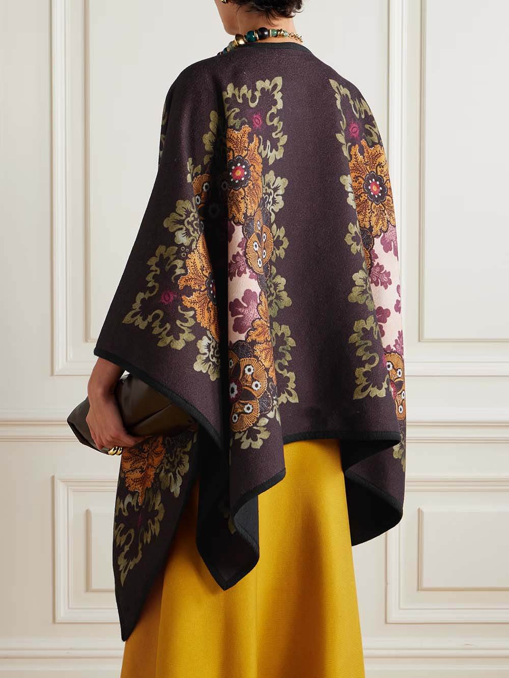 Lässiger Schalmantel im Cardigan-Stil mit asymmetrischem Print