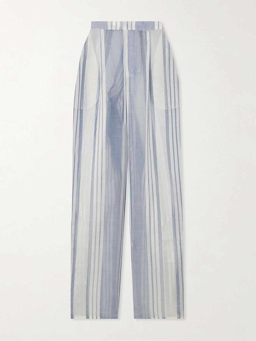 Gerade geschnittene Retro-Hose mit Streifenmuster und Taschen