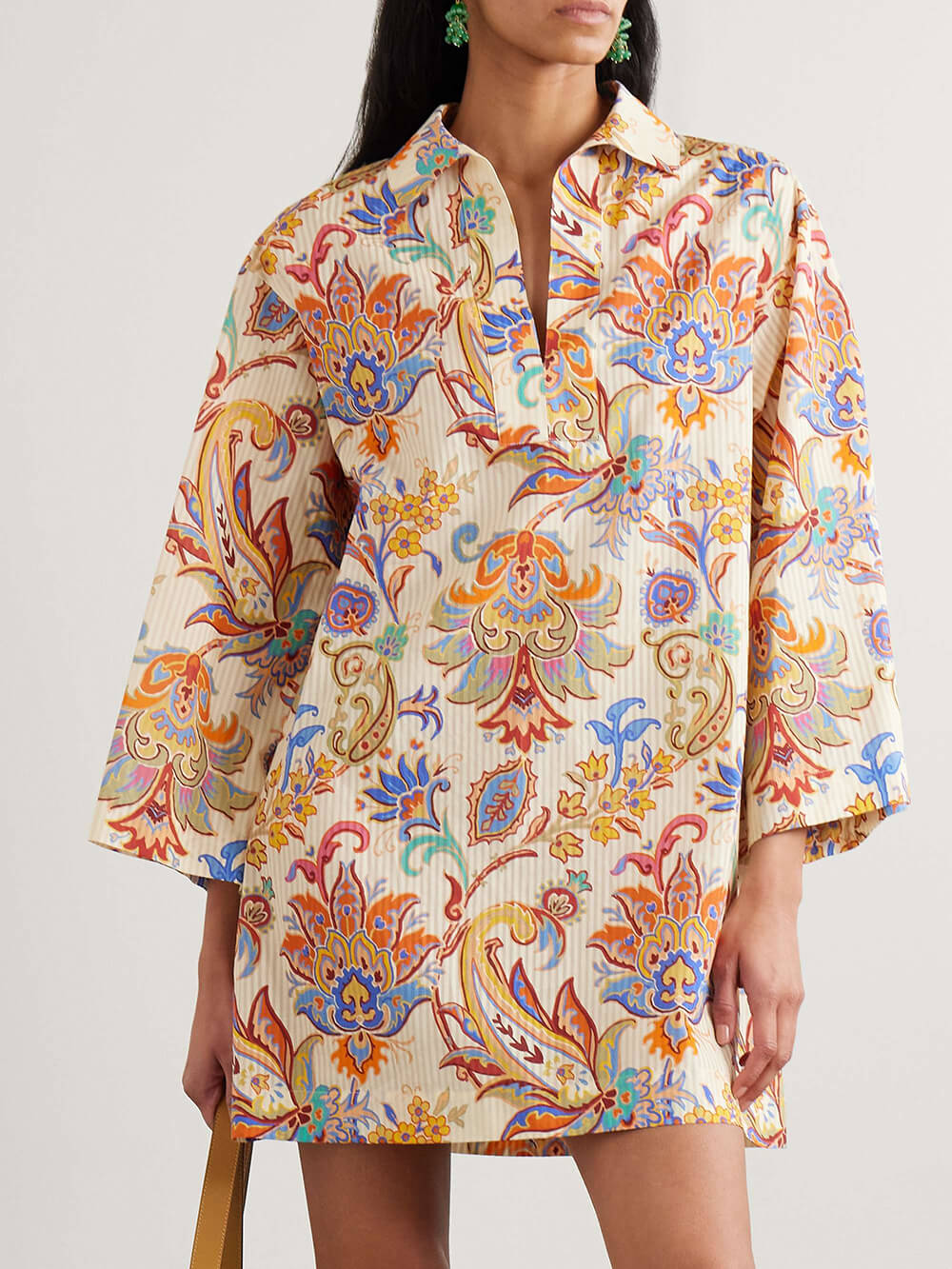 Elegantes, lockeres Minikleid mit Paisley-Print