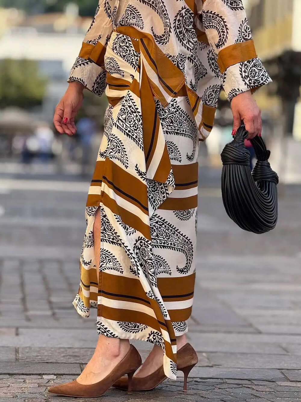Chemise ample à imprimé cachemire unique