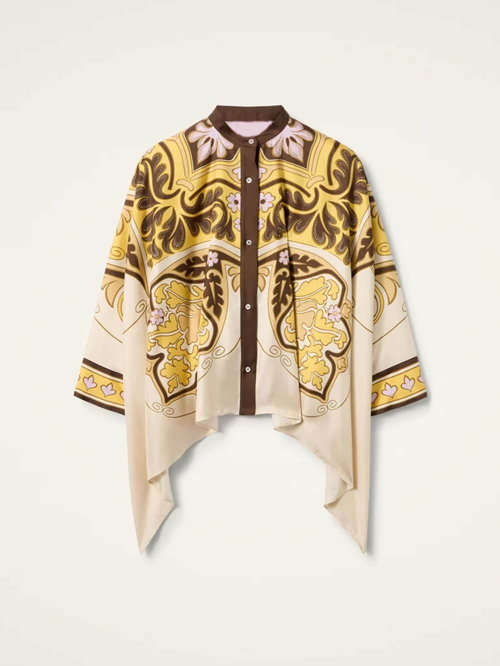 Chemise boutonnée surdimensionnée à imprimé irrégulier unique