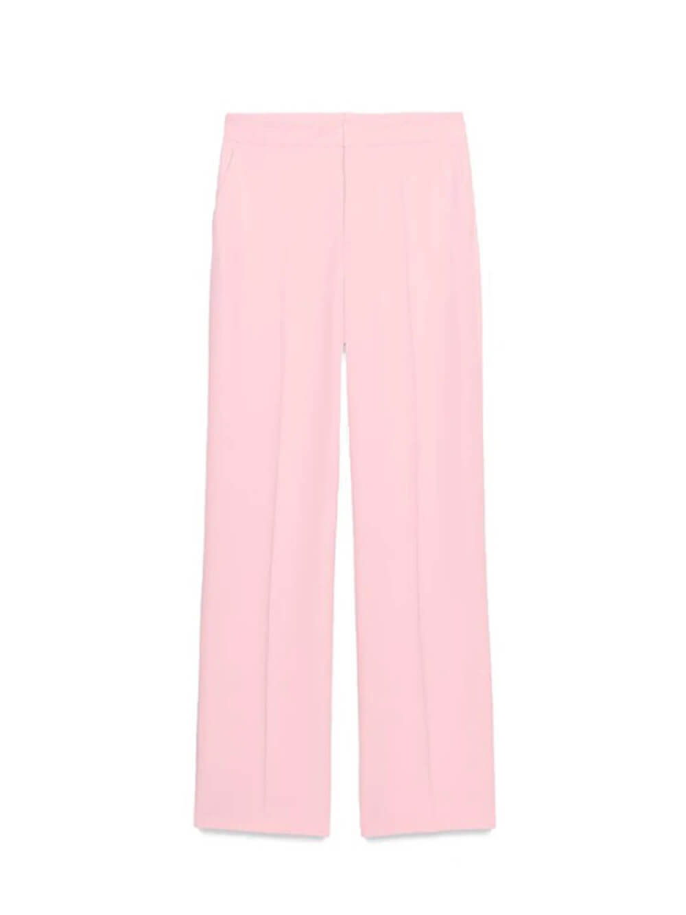 Elegant Pink Patchwork High-Waist Blazer Pants
