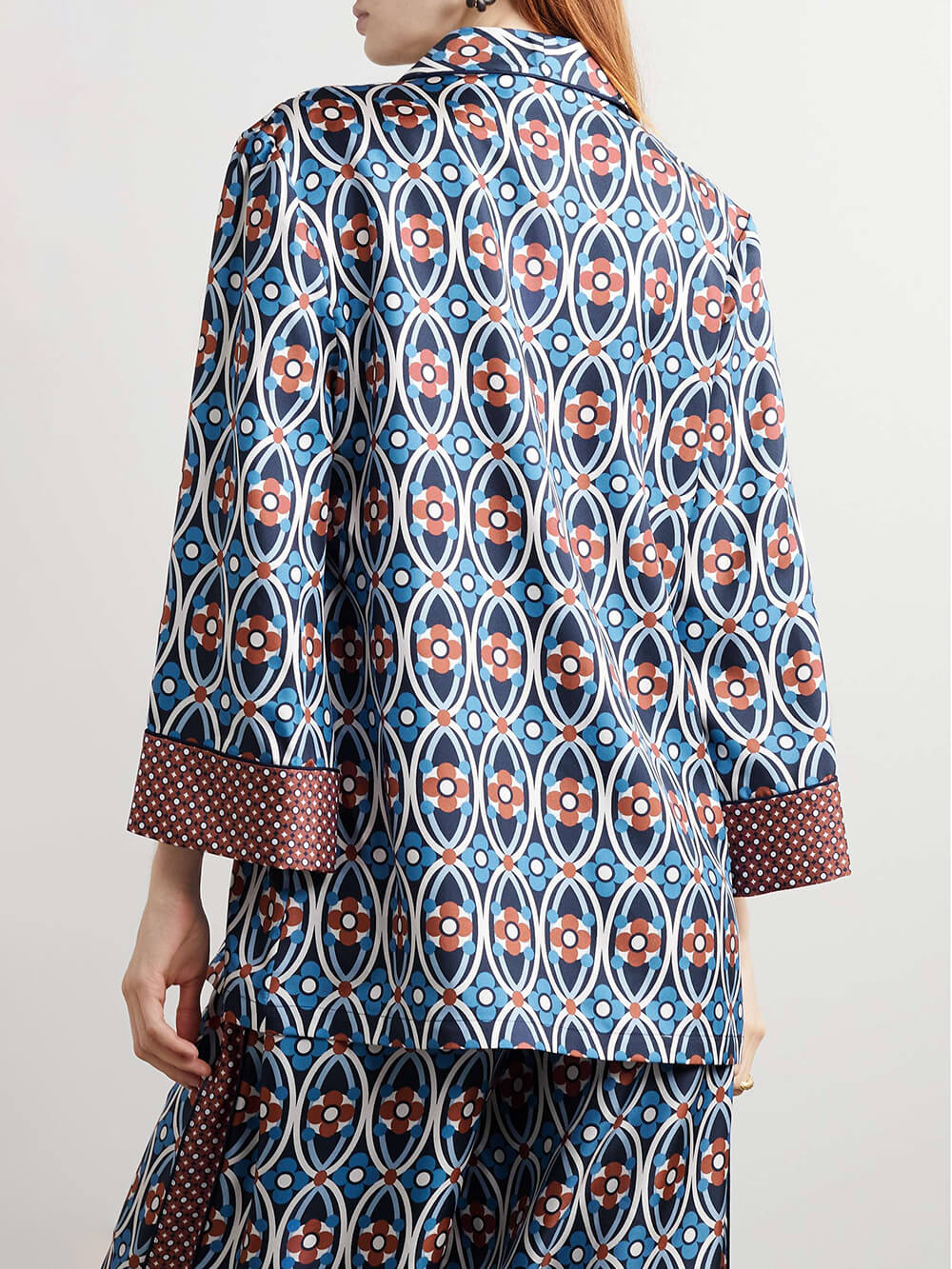 Chemise en sergé de satin à imprimé Venise unique