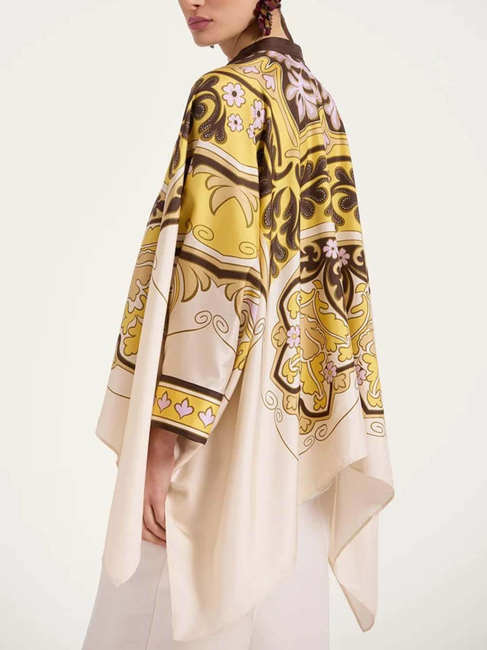 Chemise boutonnée surdimensionnée à imprimé irrégulier unique