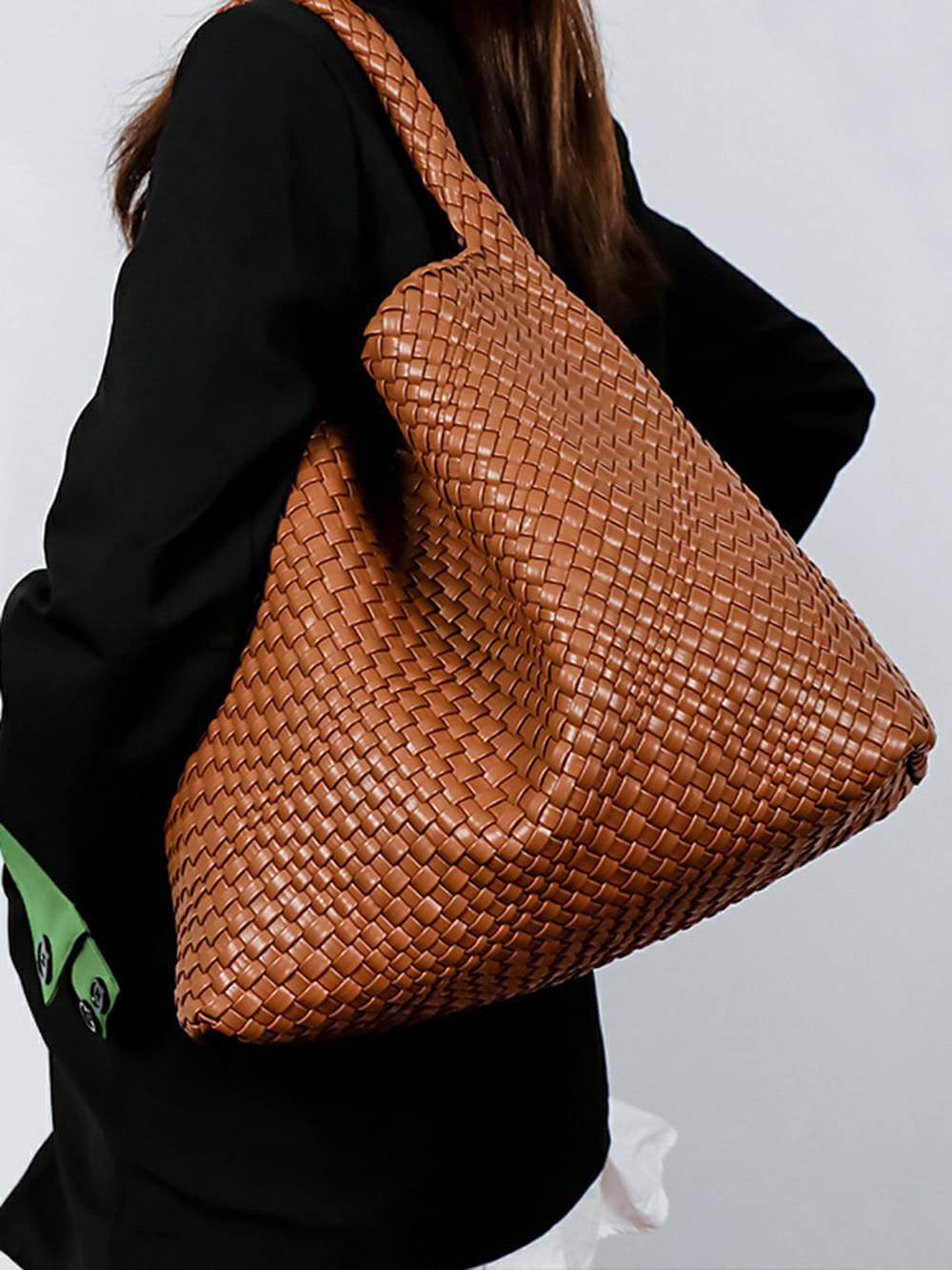 Sac à bandoulière Intrecciato recyclé et végétalien