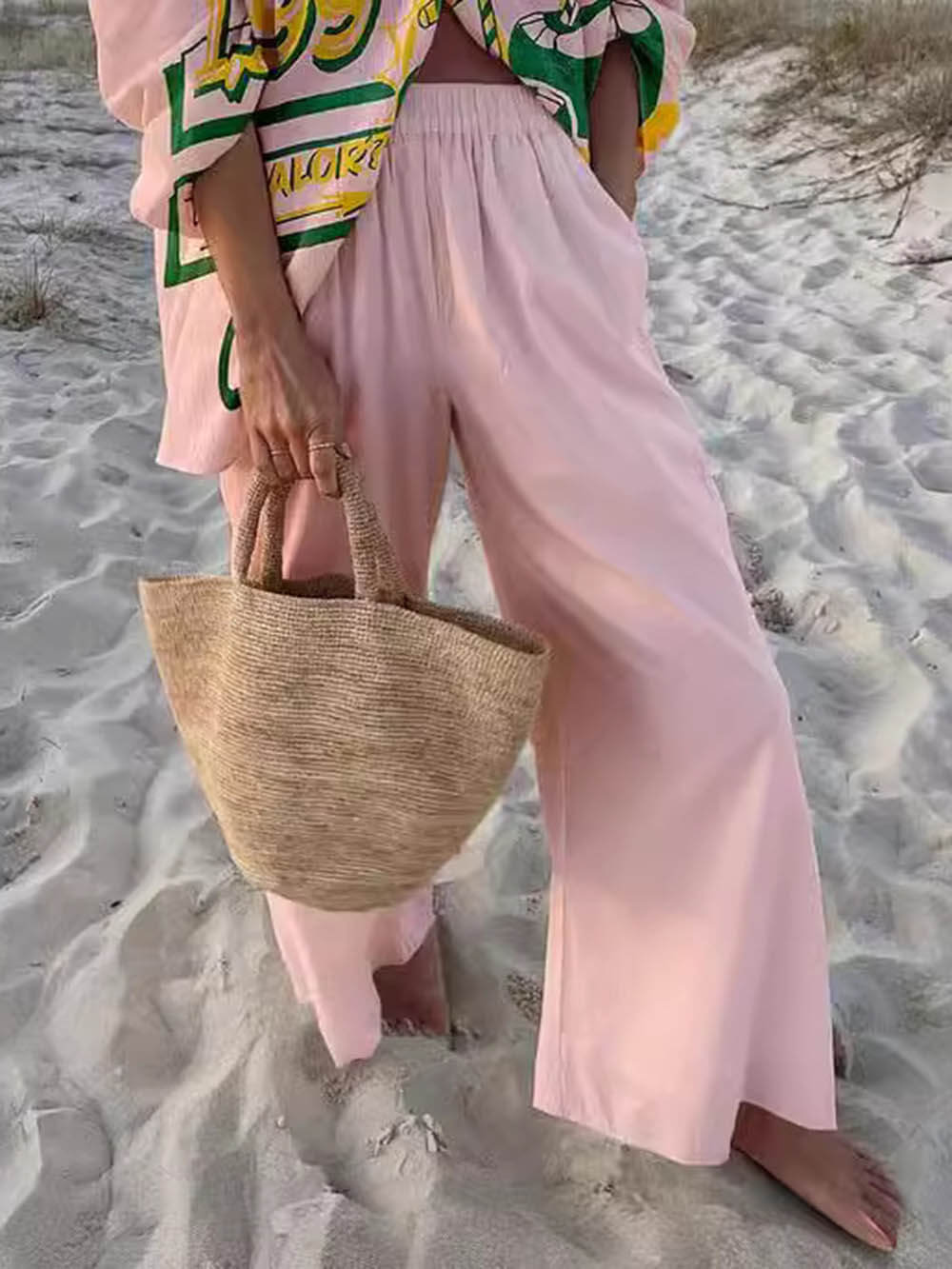 Chemise ample imprimée surdimensionnée pour les vacances