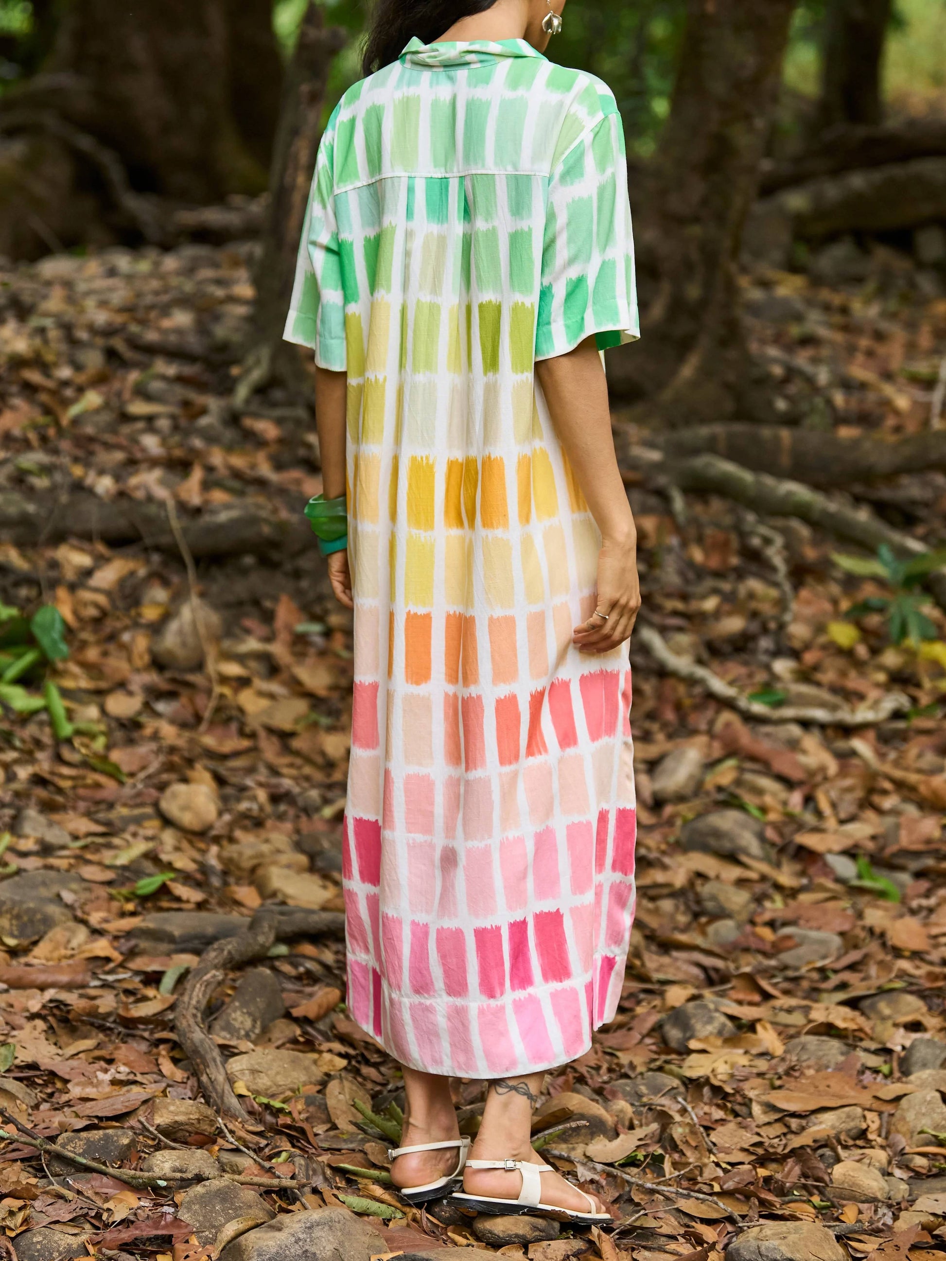Robe chemise imprimée unique