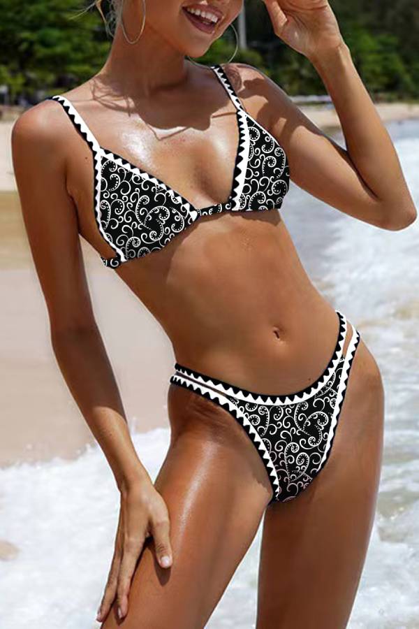 Women's floral two piece swimsuit Color 4
