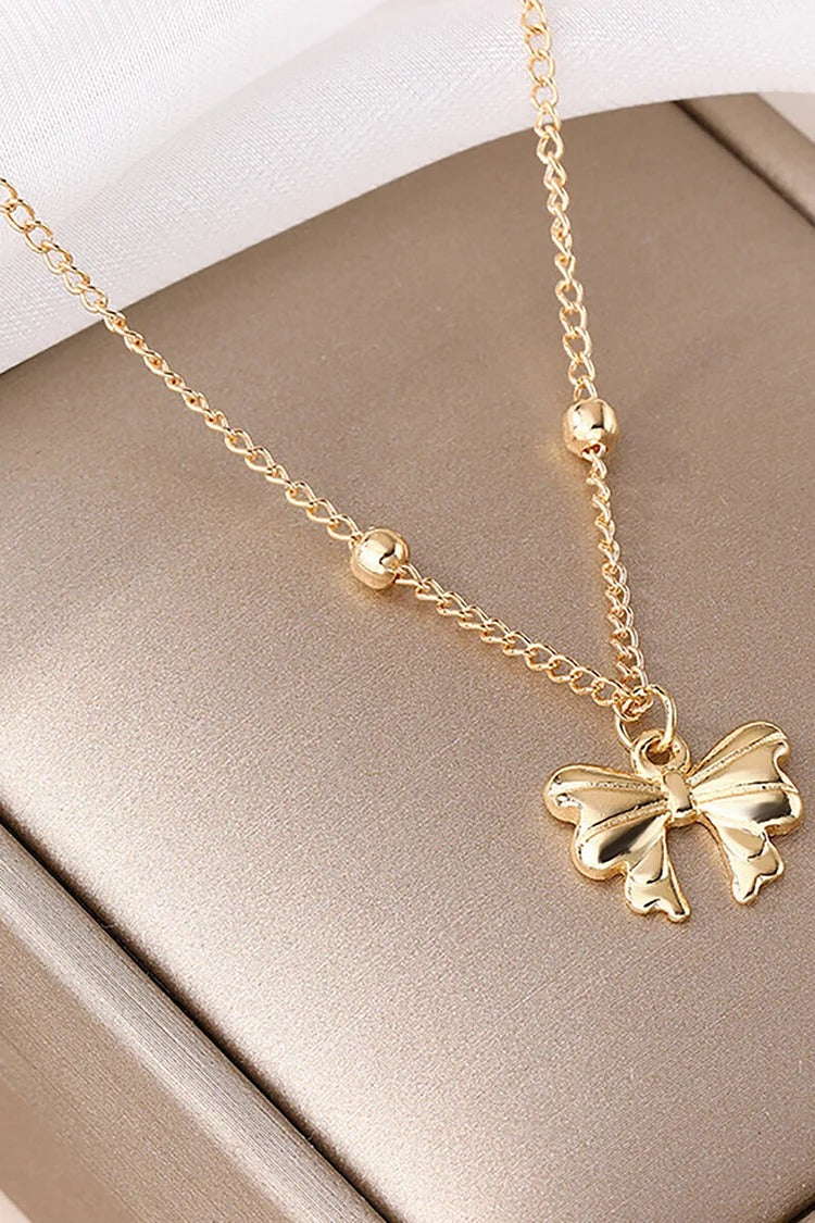 Bowknot Pendant Alloy Fashionable Necklace