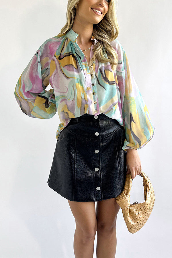 Personalized fashionable V-neck women's shirt Green