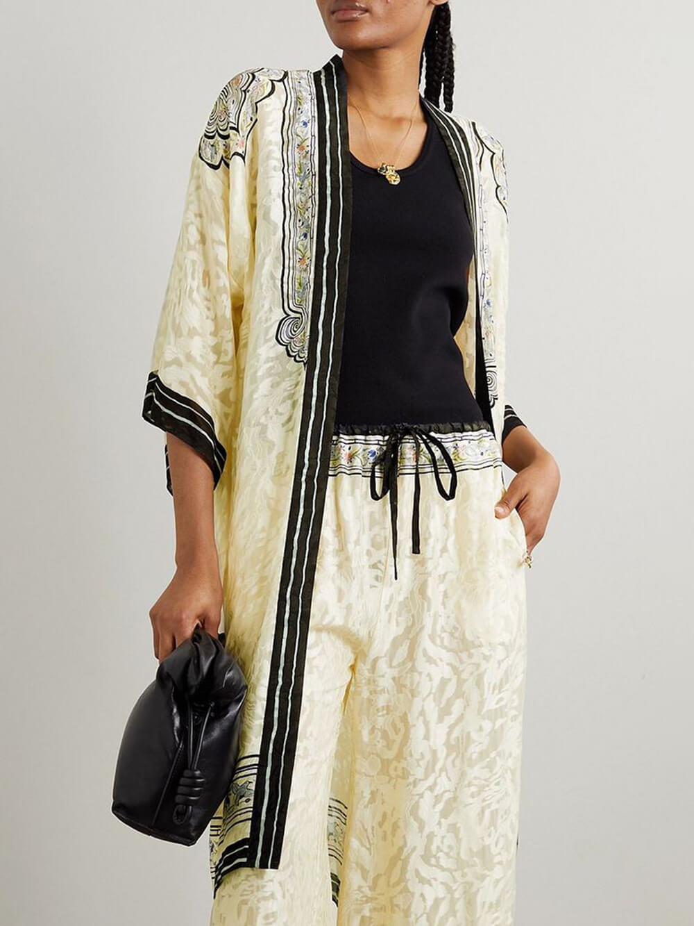 Unique Juniper Print Satin TunicTop