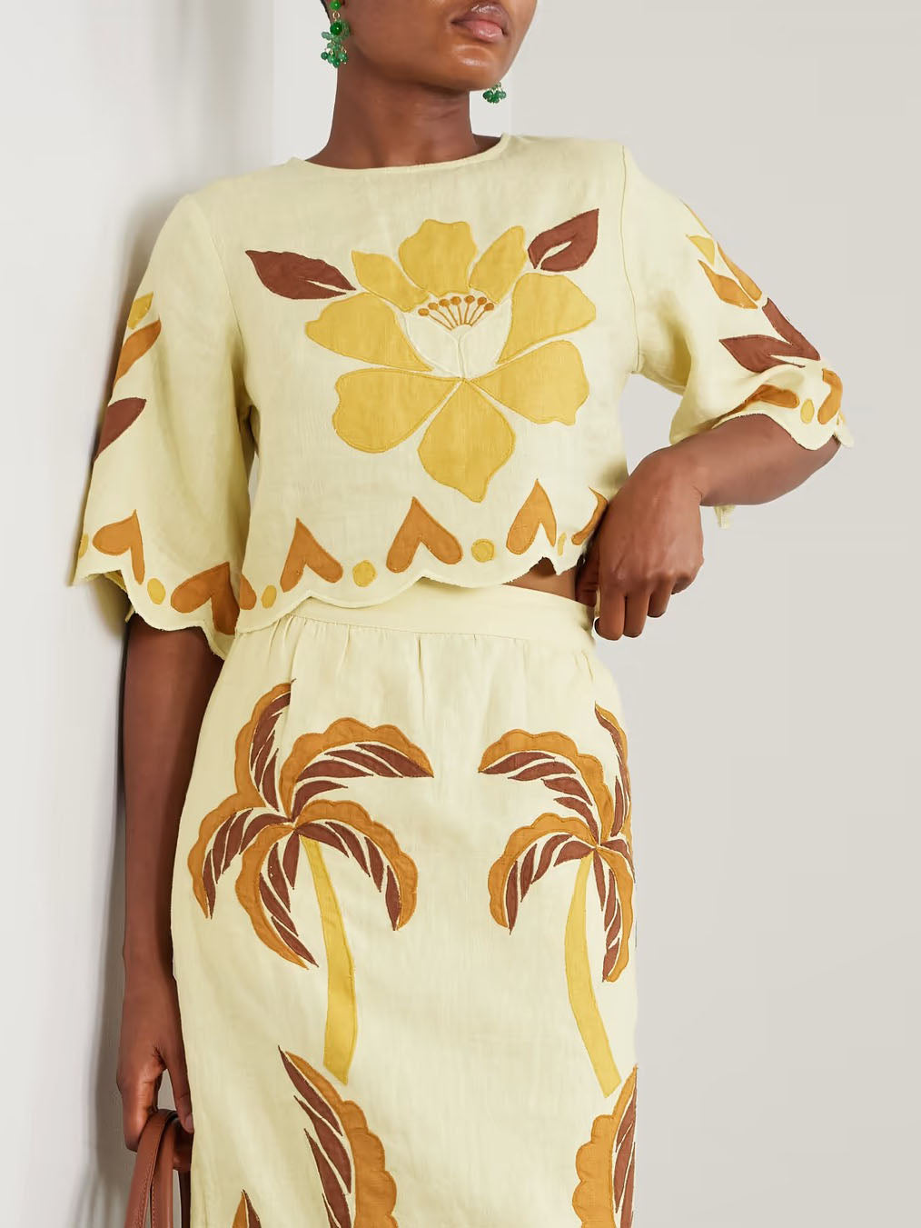 Chemise courte à imprimé floral Sunshine unique