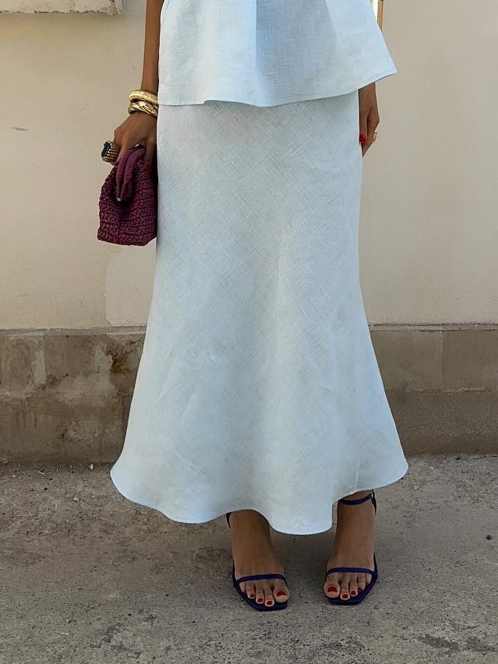 Haut caraco froncé décontracté chic