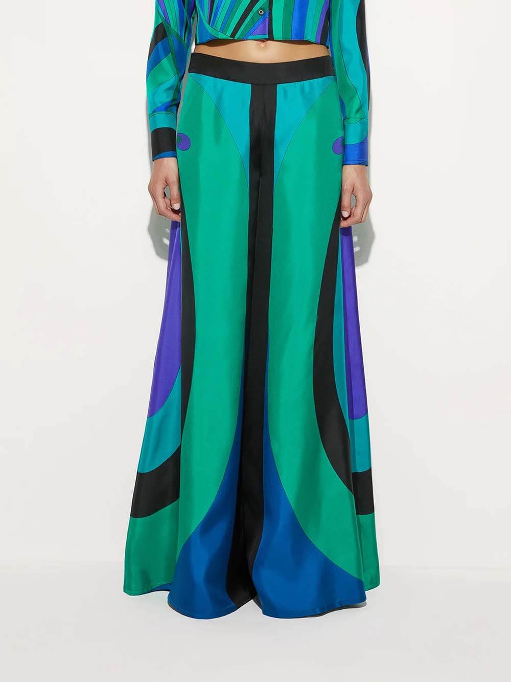 Chemise courte à imprimé arc-en-ciel unique