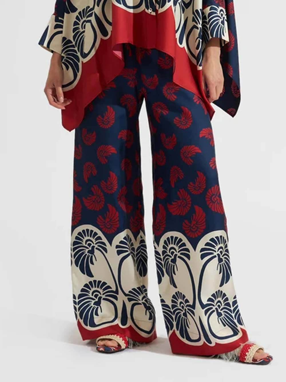 Chemise boutonnée oversize à imprimé patchwork irrégulier unique