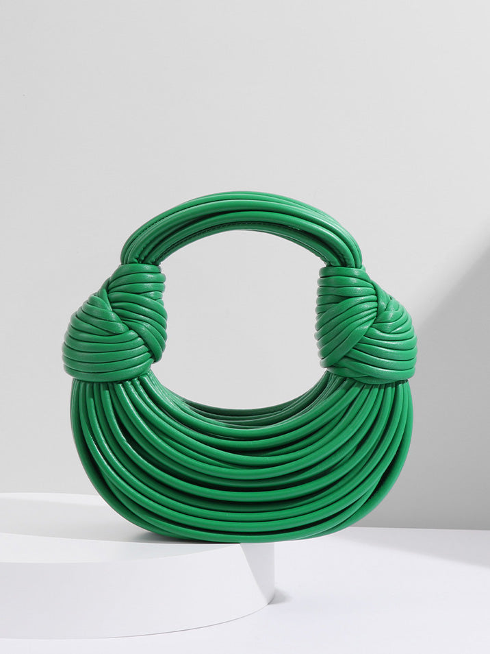Sac fourre-tout tissé à pompons noués
