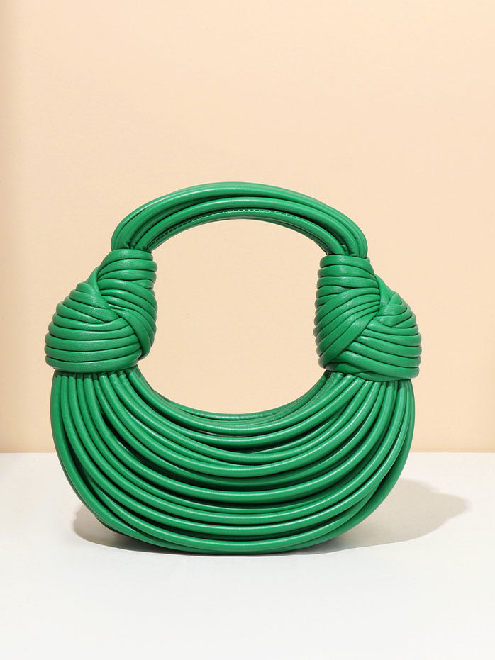 Sac fourre-tout tissé à pompons noués