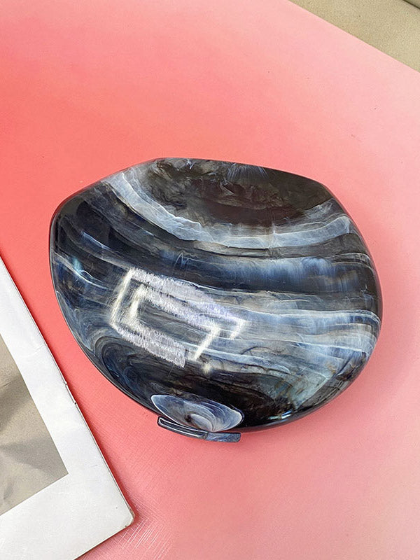 Sac coquillage tendance en acrylique avec motif pierre