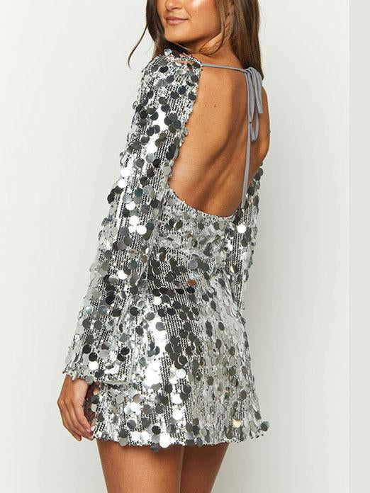 Elegantes Minikleid mit Pailletten und One-Shoulder-Träger