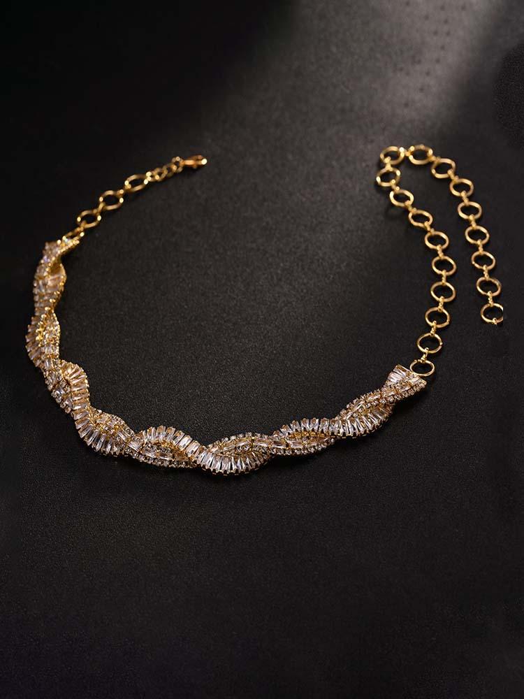 Party Kreuz Design Strass Halskette