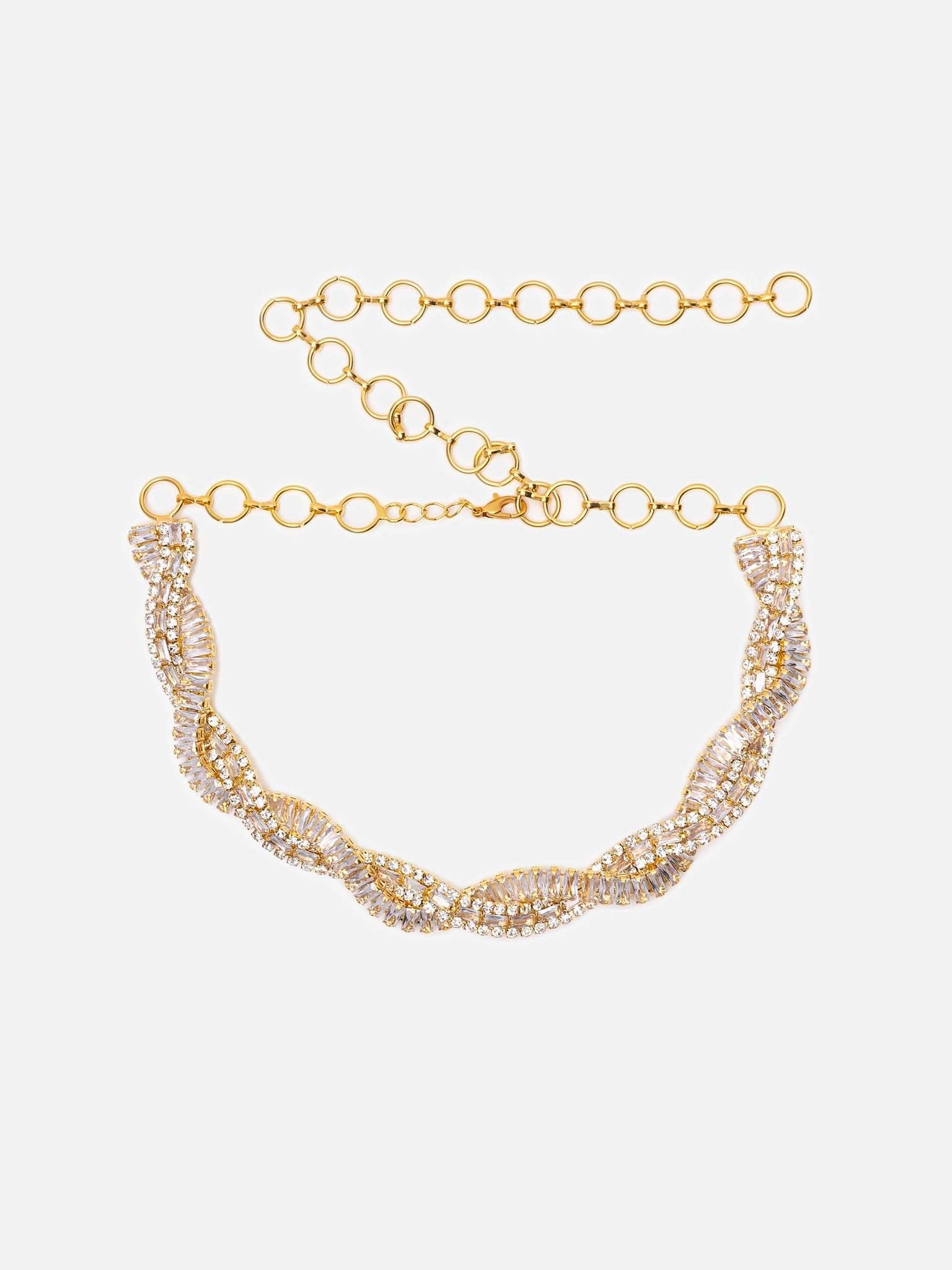 Party Kreuz Design Strass Halskette