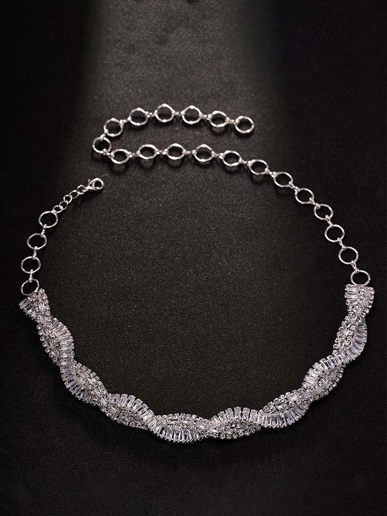 Party Kreuz Design Strass Halskette