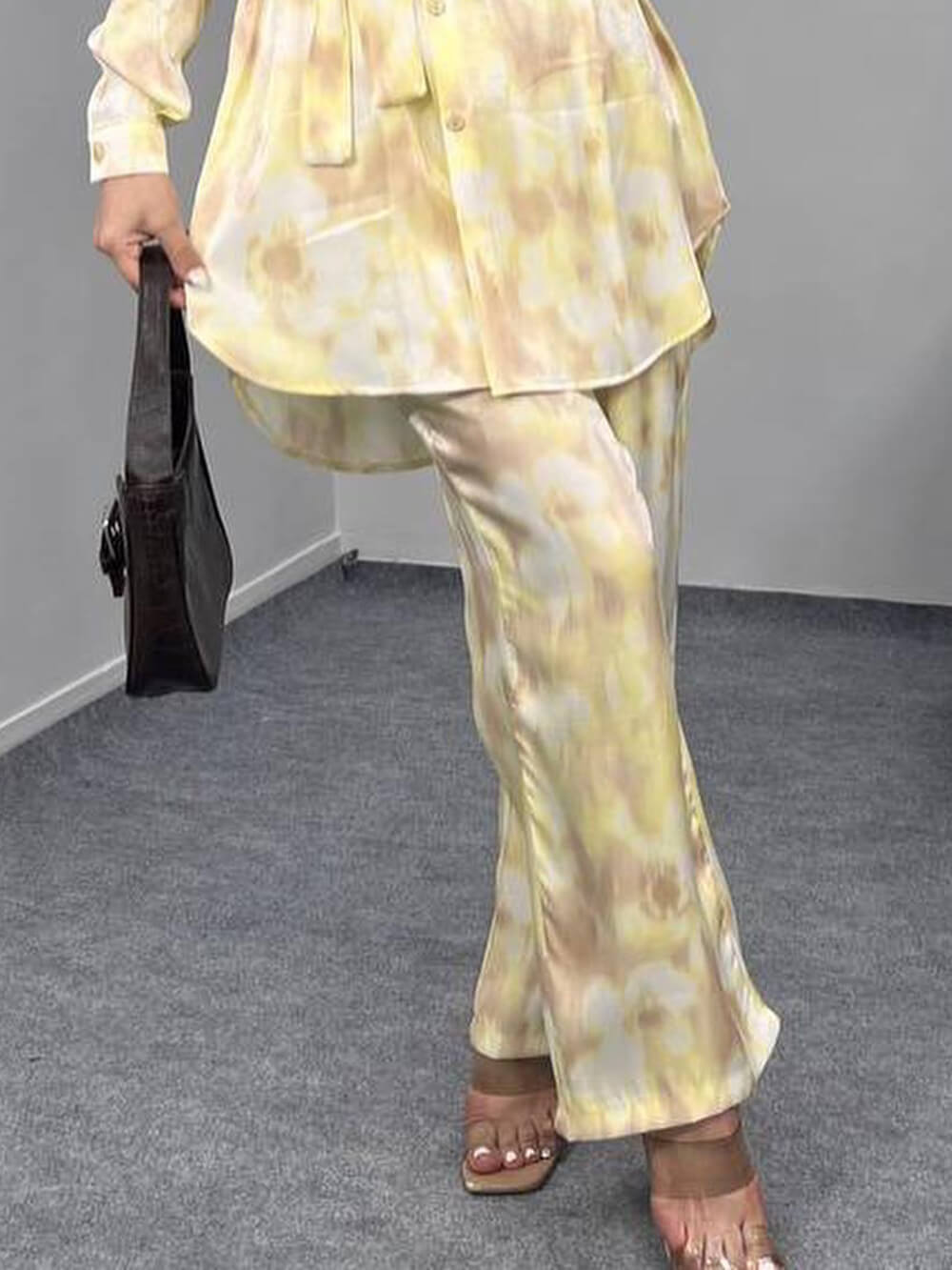 Chemise boutonnée ample à imprimé tie-dye unique