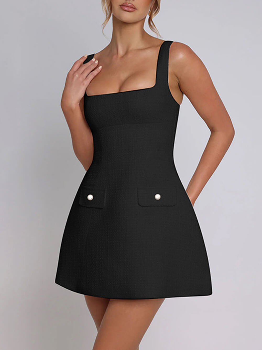 Elegantes trägerloses Party-Minikleid