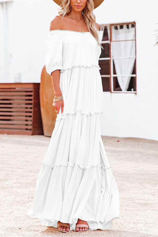 French style high waist fashion temperament suspender dress White