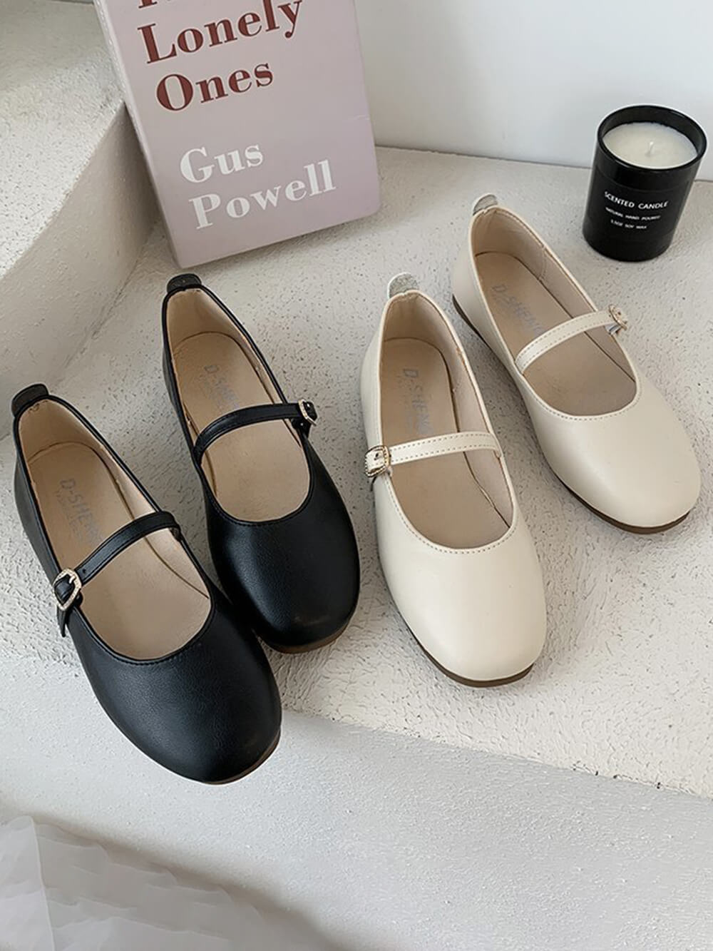 Chaussures décontractées à semelles plates et à bout peu profond pour le printemps et l'automne