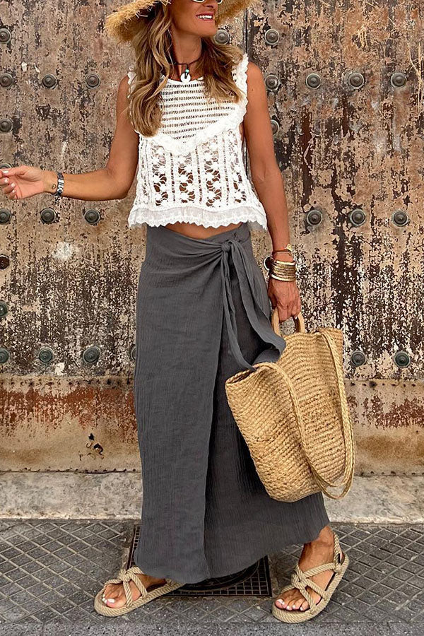 So Sweet and Chic Flower Crochet Hollowout Tank Top