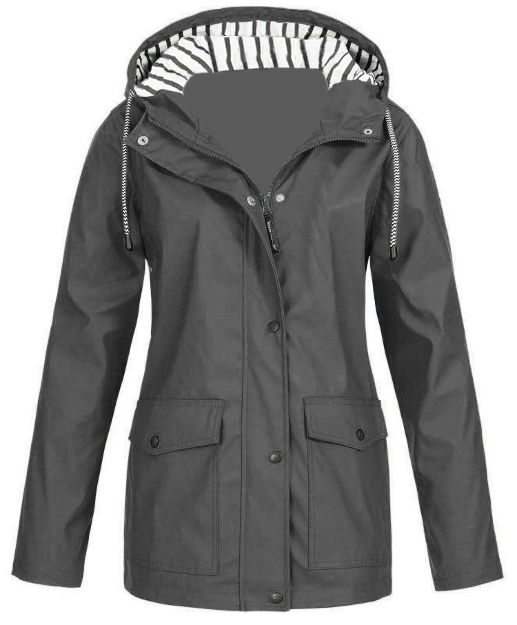 🔥HOT SALE 49% OFF🔥Women Waterproof And Windproof Jacket Grey