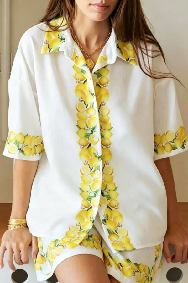 Seaside Holiday Striped Loungewear Set