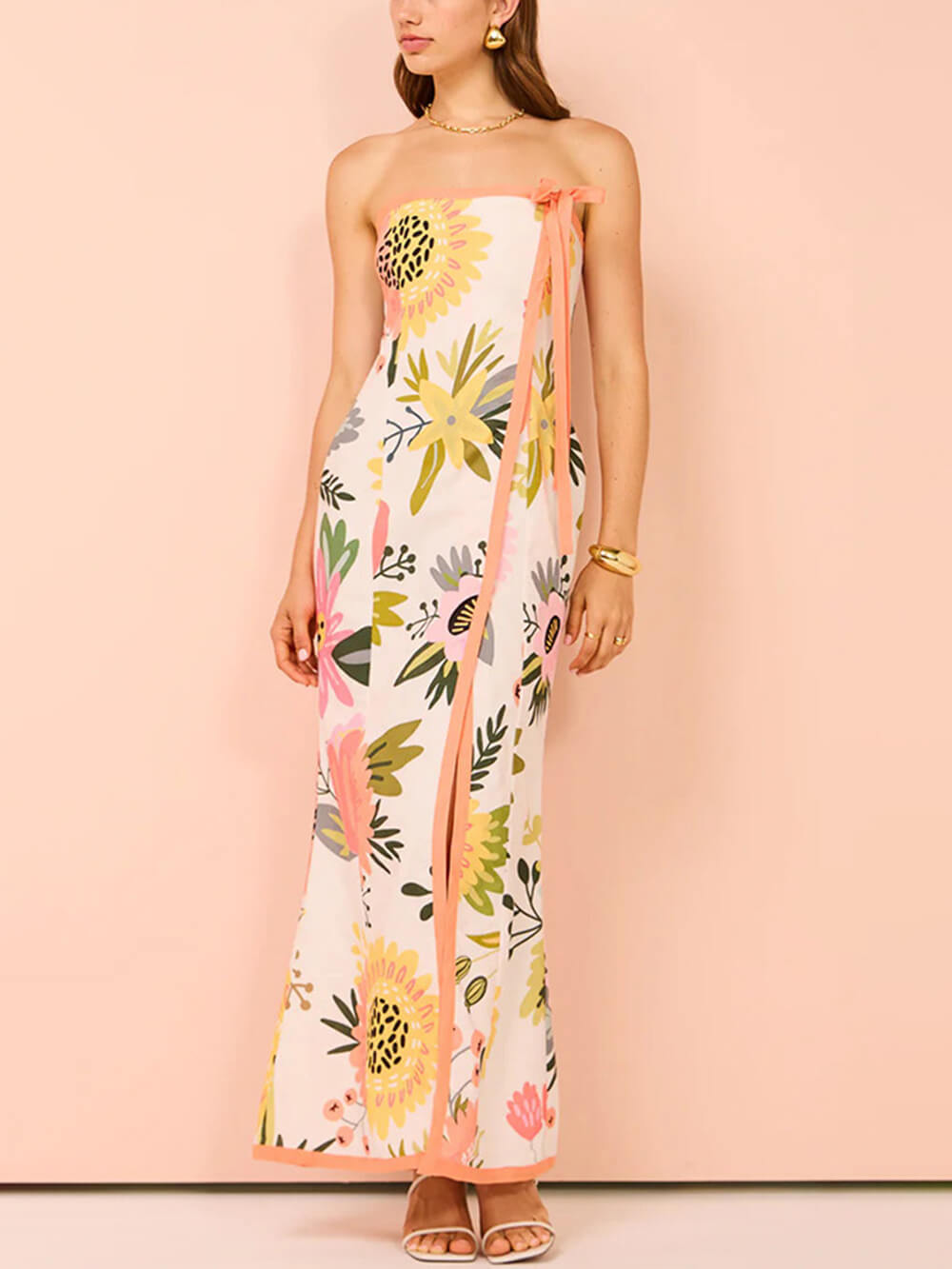 Sommer Sexy Split Wrap Bedruckte Kleider