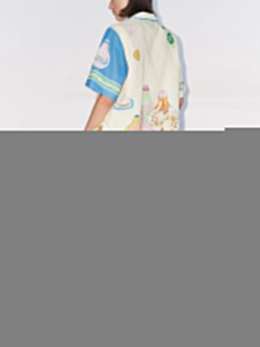 Exquisite Vintage Court Painted Print Single Breasted Shirt