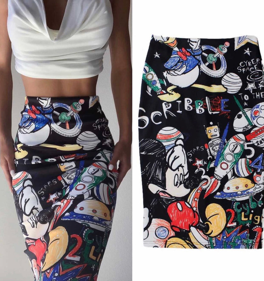 TAYANA SKIRT Black and white