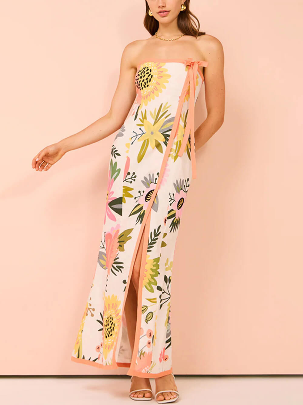 Sommer Sexy Split Wrap Bedruckte Kleider