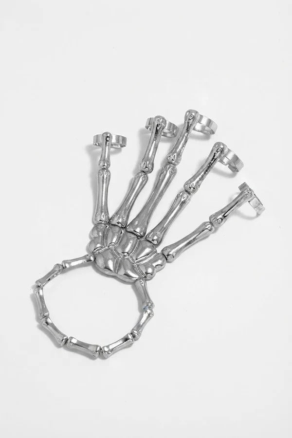 Skeleton Hand Ring and Bracelet Set