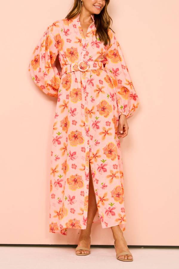 Palm Noosa Noddy Dress in Spanish Hibiscus