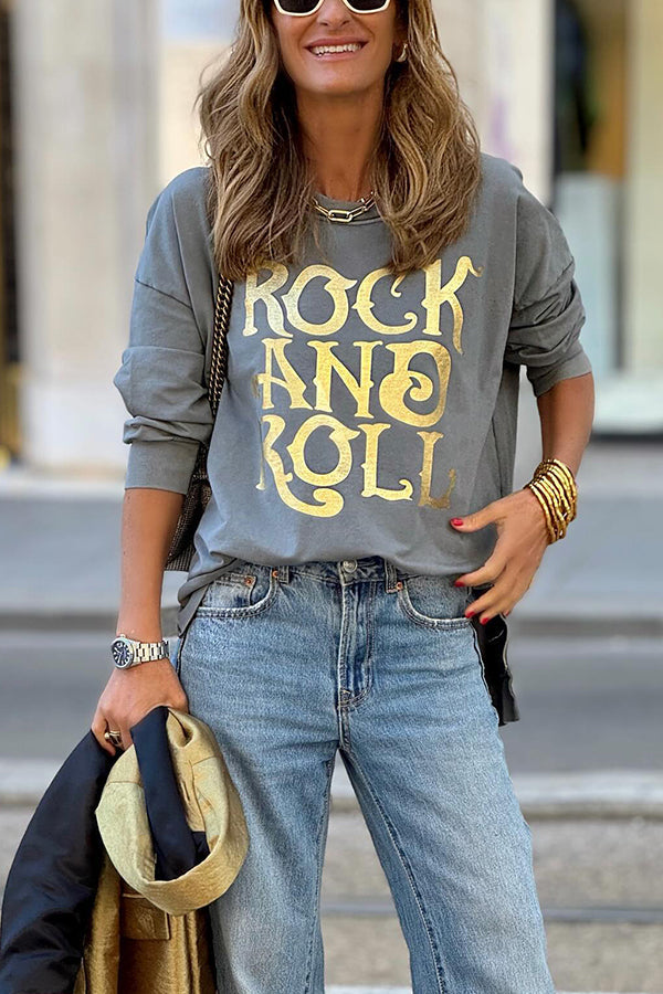 Gray versatile casual sweatshirt Grey