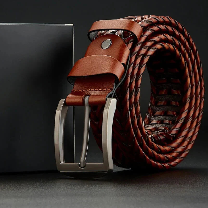 David Woven Leather Belt
