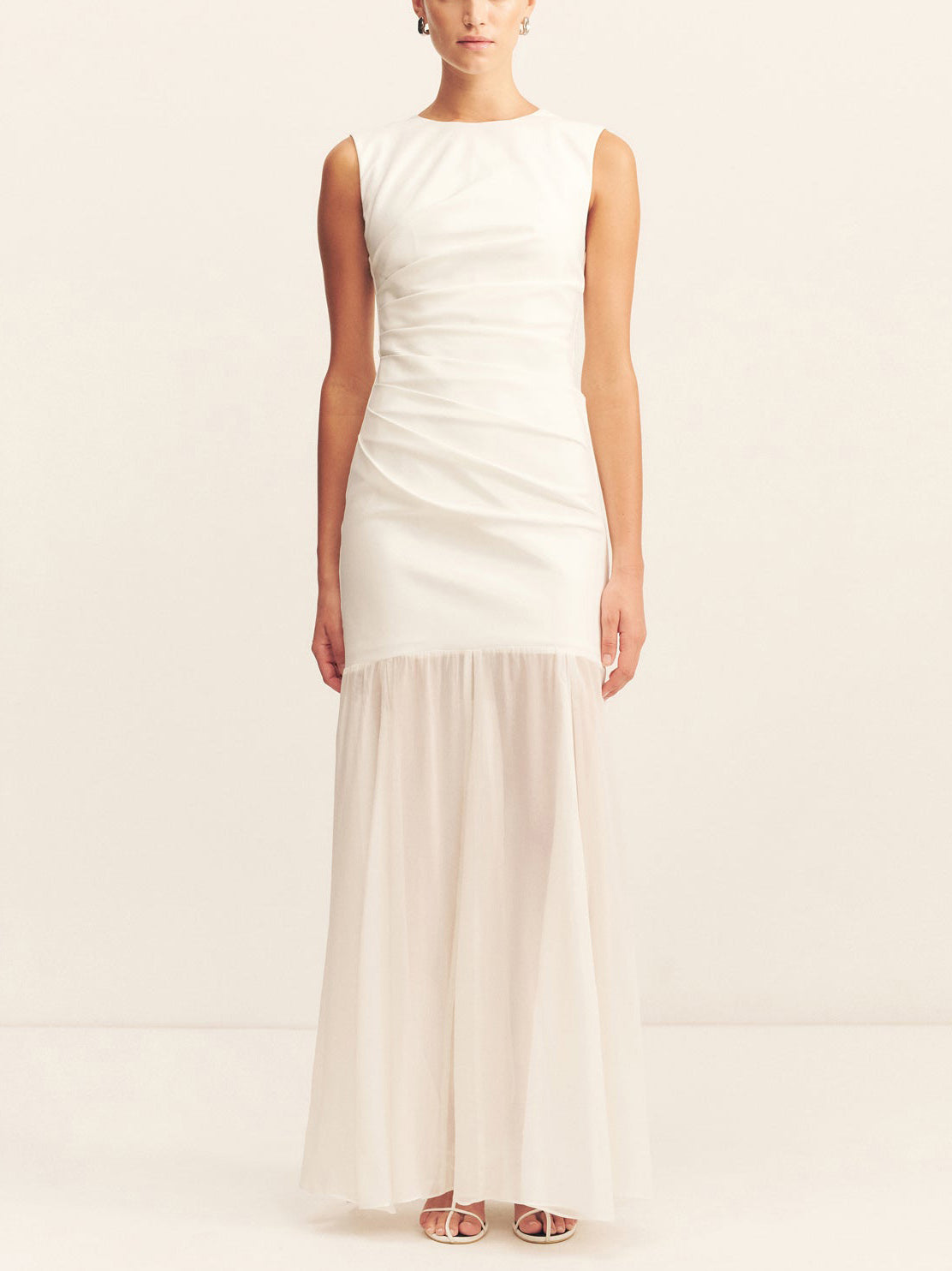 Elegant Casual Open Back Draped Maxi Dress