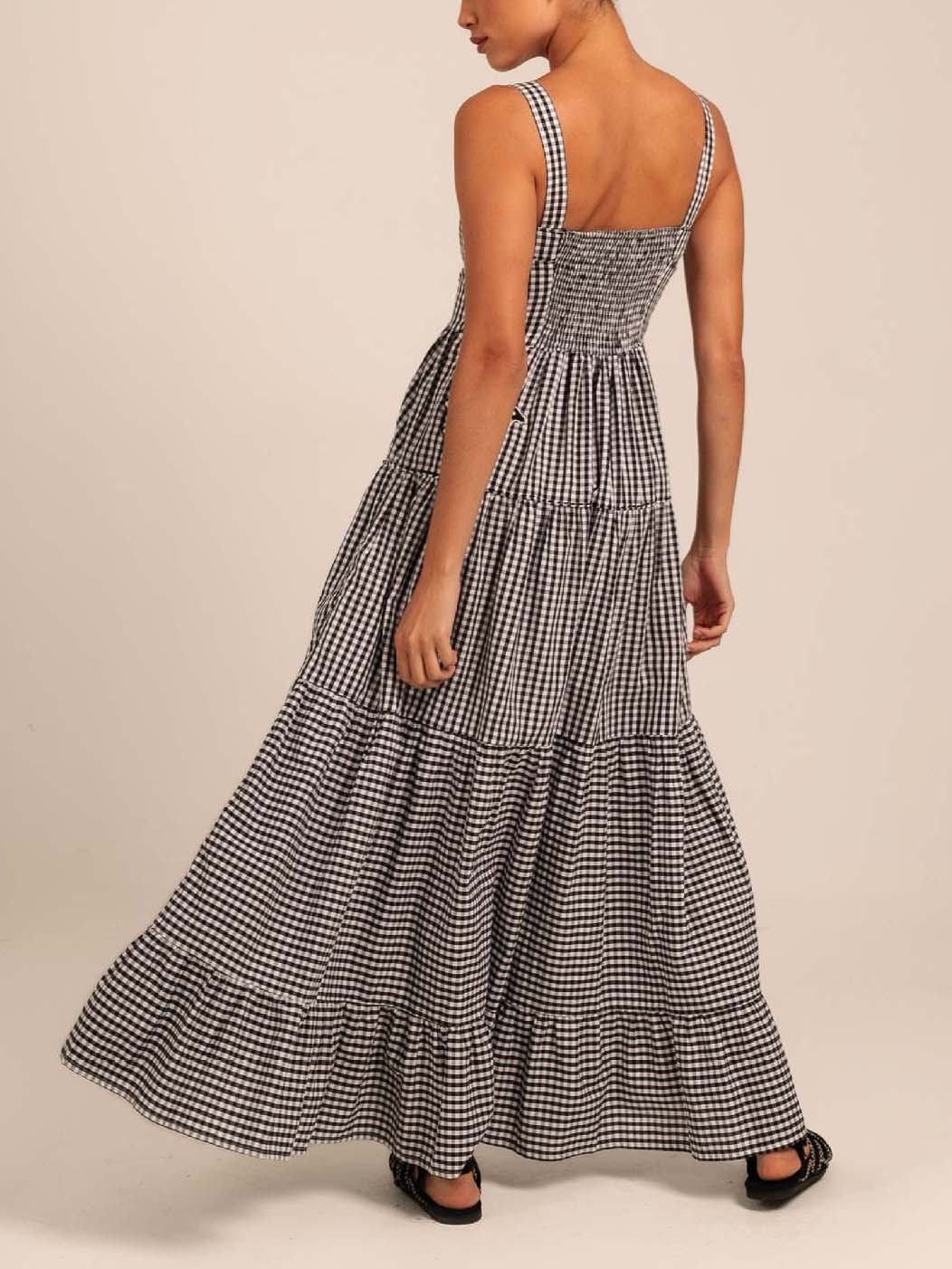 Robe longue trapèze à motif crabe brodé pour les fêtes